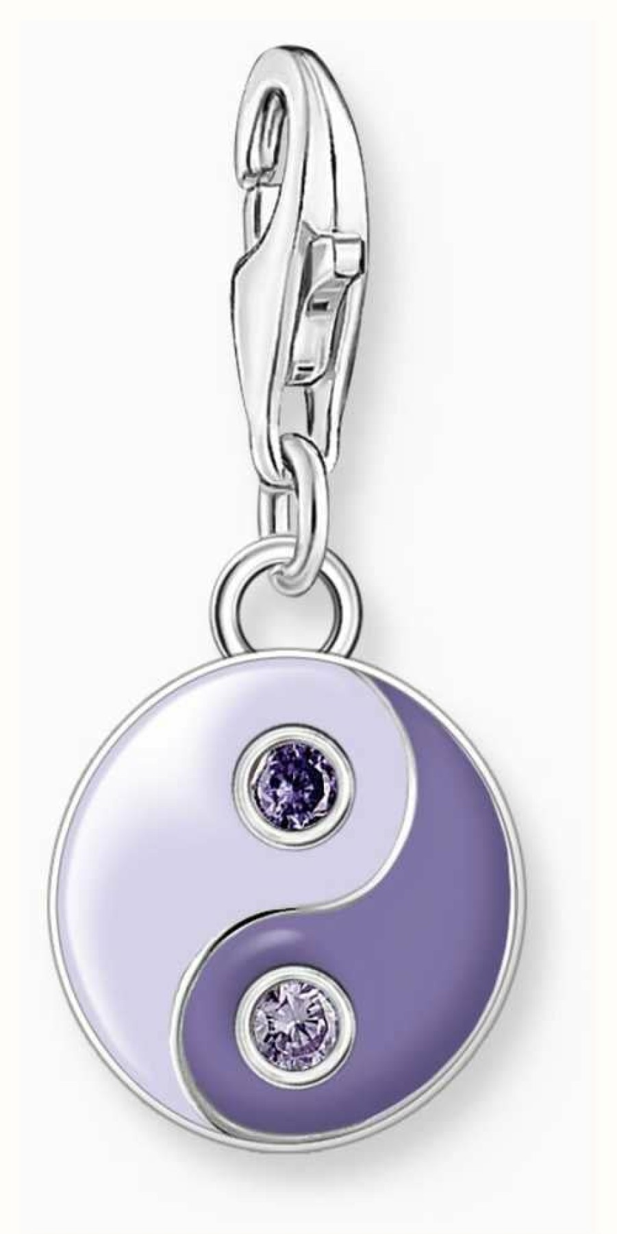 Jewelry Thomas Sabo Jewellery | Thomas Sabo Purple Yin And Yang Charm | Sterling Silver | Crystal Set