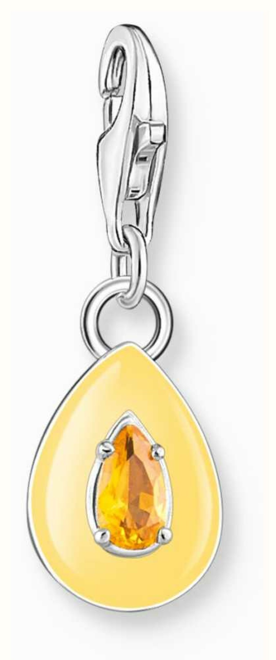 Jewelry Thomas Sabo Jewellery | Thomas Sabo Orange Crystal Charm | Sterling Silver | Crystal Set