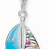 Jewelry Thomas Sabo Jewellery | Thomas Sabo Sailing Boat Charm | Sterling Silver | Enamel And Crystal