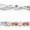 Jewelry Thomas Sabo Jewellery | Thomas Sabo Beaded Bracelet | Sterling Silver | Jasper And Freshwater Pearl | 19Cm