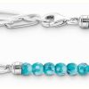 Jewelry Thomas Sabo Jewellery | Thomas Sabo Beaded Bracelet | Sterling Silver | Imitation Turquoise | 19Cm