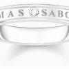 Jewelry Thomas Sabo Jewellery | Thomas Sabo Logo Ring | Sterling Silver | Cubic Zirconia | Ring Size 54/N