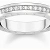 Jewelry Thomas Sabo Jewellery | Thomas Sabo Pave Ring | Sterling Silver | Cubic Zirconia | Ring Size Eu 54/Uk N