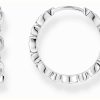 Jewelry Thomas Sabo Jewellery | Thomas Sabo Hoop Earrings | Sterling Silver | White Crystals