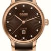 Men'S RADO | Rado Centrix Diamonds Automatic (30.5Mm) Brown Dial / Brown High-Tech Ceramic & Pvd Stainless Steel