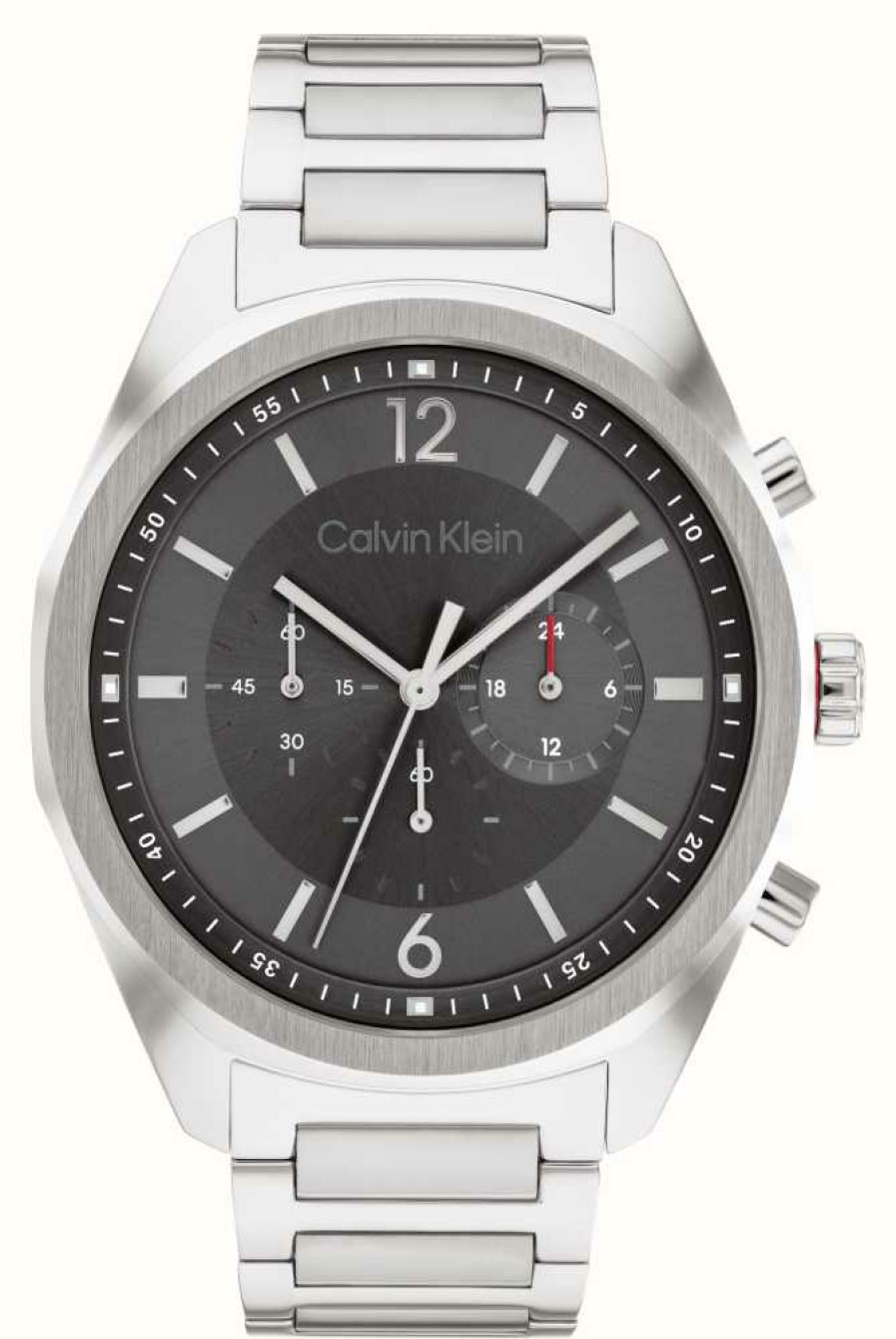 Men'S Calvin Klein | Calvin Klein Men'S Force | Grey Chronograph Dial | Stainless Steel Bracelet