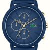 Men'S Lacoste | Lacoste Men'S 12.12 Chrono | Blue Dial | Blue Silicone Strap