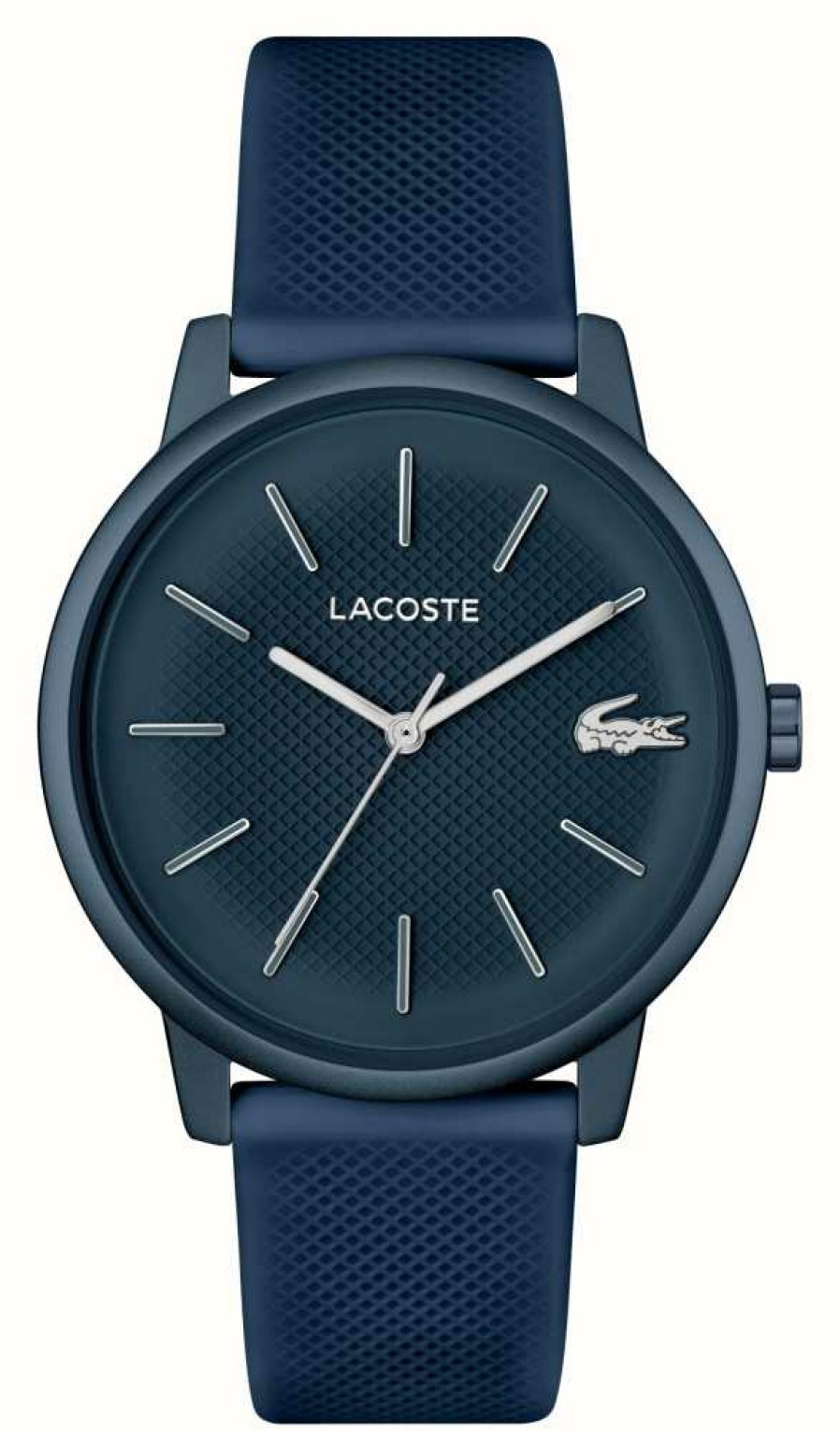 Men'S Lacoste | Lacoste Men'S 12.12 | Blue Dial | Blue Silicone Strap