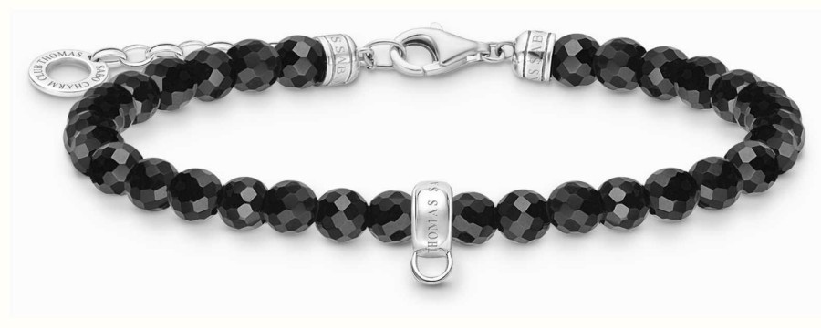 Jewelry Thomas Sabo Jewellery | Thomas Sabo Beaded Bracelet | Sterling Silver | Onyx Beads