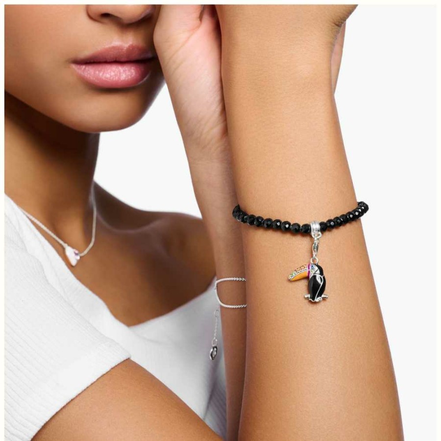 Jewelry Thomas Sabo Jewellery | Thomas Sabo Beaded Bracelet | Sterling Silver | Onyx Beads