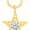 Jewelry James Moore | James Moore Th 9Ct Yellow Gold 5 Point Centre Cubic Zirconia Star Single Earring Charm