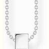 Jewelry Thomas Sabo Jewellery | Thomas Sabo Bar Pendant Necklace | Sterling Silver | Black Zirconia | 45Cm