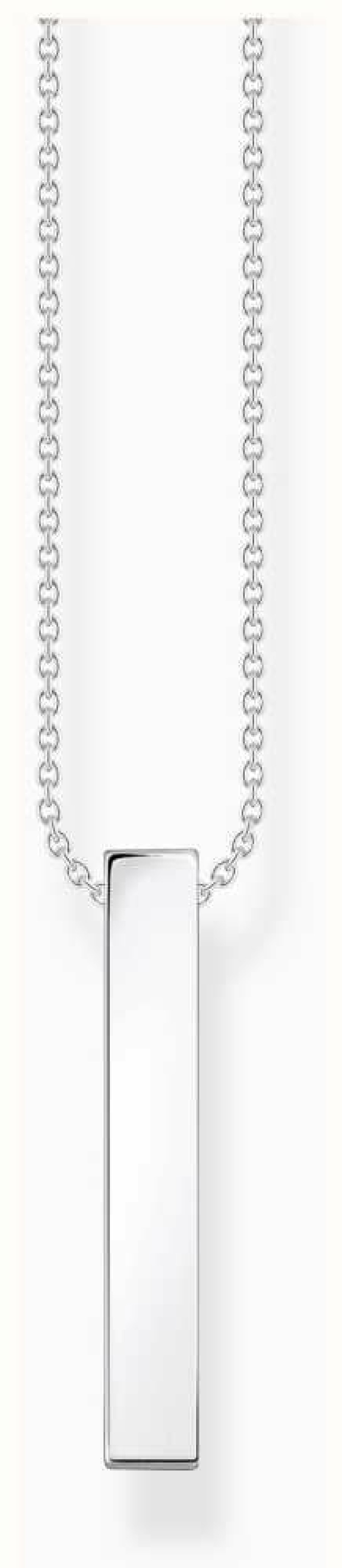 Jewelry Thomas Sabo Jewellery | Thomas Sabo Bar Pendant Necklace | Sterling Silver | Black Zirconia | 45Cm