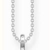 Jewelry Thomas Sabo Jewellery | Thomas Sabo Cross Pendant Necklace | Sterling Silver | Black Zirconia | 45Cm