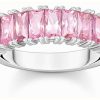 Jewelry Thomas Sabo Jewellery | Thomas Sabo Pink Baguette Pave Ring | Sterling Silver | Eu 54 Uk N