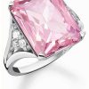 Jewelry Thomas Sabo Jewellery | Thomas Sabo Pink Crystal Ring | Sterling Silver | Eu 58 Uk Q