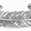 Jewelry Thomas Sabo Jewellery | Thomas Sabo Rebel At Heart | Feather Bangle | Sterling Silver