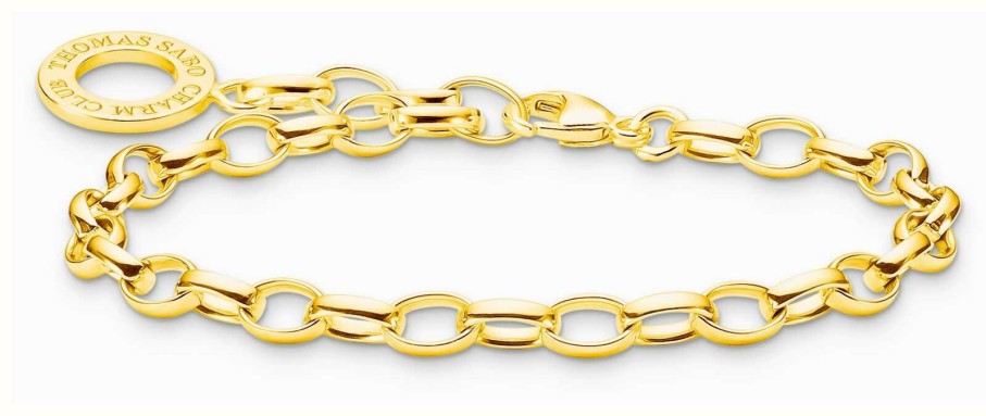 Jewelry Thomas Sabo Jewellery | Thomas Sabo Charm Carrier Bracelet | Gold Plated Sterling Silver | 17Cm