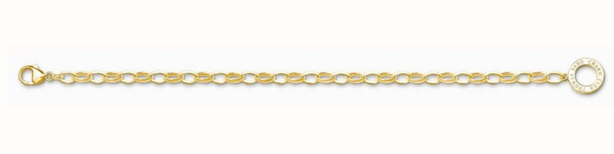 Jewelry Thomas Sabo Jewellery | Thomas Sabo Charm Carrier Bracelet | Gold Plated Sterling Silver | 17Cm