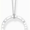 Jewelry Thomas Sabo Jewellery | Thomas Sabo Circle Pendant Necklace | Sterling Silver | Crystal Set