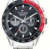 Men'S Tommy Hilfiger | Tommy Hilfiger Blue Dial | Colour Block Bezel | Stainless Steel Bracelet