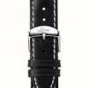 Men'S Sinn | Sinn Sinn Black Watch Strap White Stitching Pin Buckle