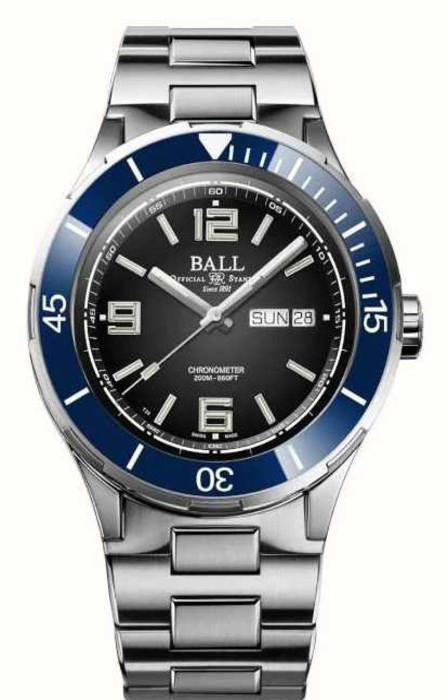 Men'S Ball Watch Company | Ball Watch Company Roadmaster Marine Fume Automatic Watch Black Dial 40 Mm