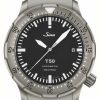 Men'S Sinn | Sinn T50 Titanium Diving Watch (Captive Safety Bezel) Grey Silicone