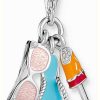 Jewelry Thomas Sabo Jewellery | Thomas Sabo Holiday Charm Pendant | Sterling Silver | Multicoloured Enamel