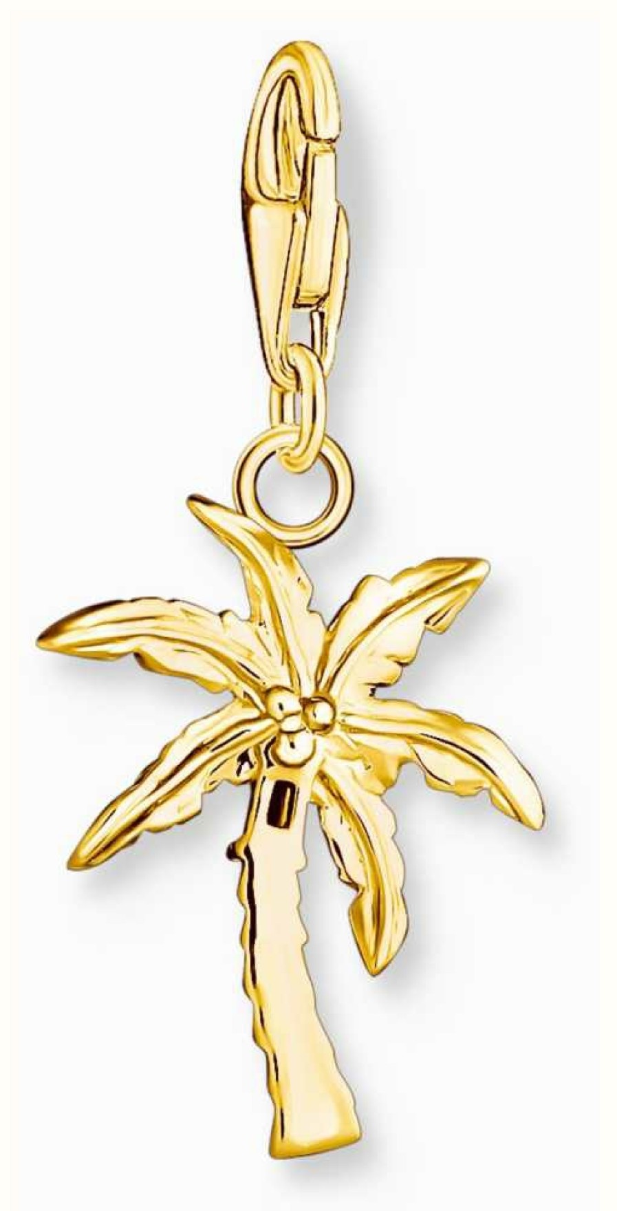 Jewelry Thomas Sabo Jewellery | Thomas Sabo Palm Tree Charm Pendant | Gold-Plated Sterling Silver | Multicoloured Crystals