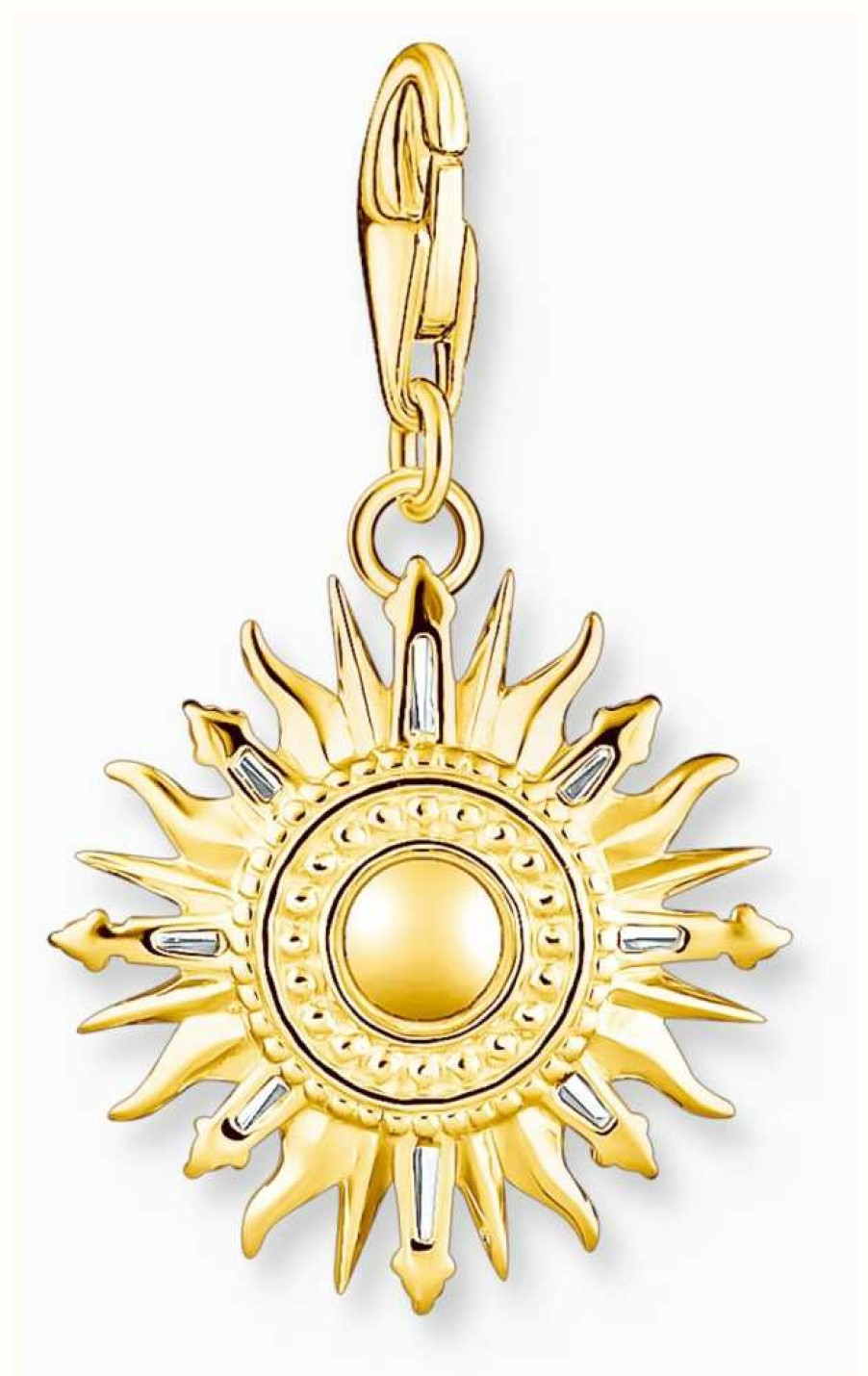 Jewelry Thomas Sabo Jewellery | Thomas Sabo Sun Charm Pendant | Gold Plated Sterling Silver | Crystal Set