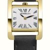 Women'S Herbelin | Herbelin V Avenue (22.5Mm) White Dial / Black Leather Strap