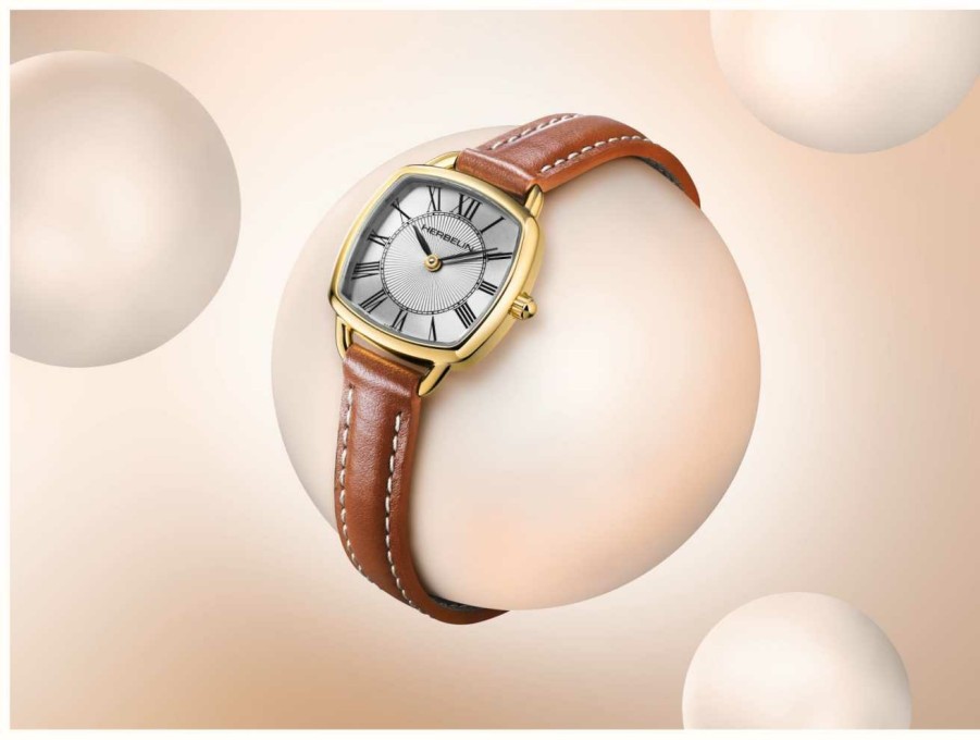 Women'S Herbelin | Herbelin Equinoxe | Silver Dial | Tan Leather Strap