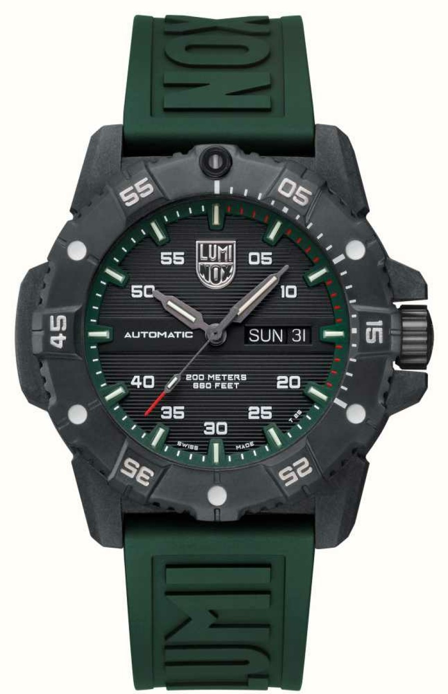 Men'S Luminox | Luminox Master Carbon Seal 3860 Series | Automatic | Green Silicone