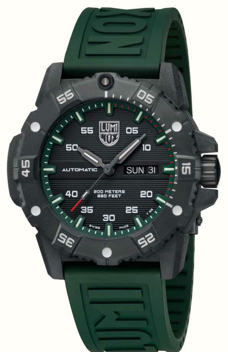 Men'S Luminox | Luminox Master Carbon Seal 3860 Series | Automatic | Green Silicone