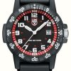 Men'S Luminox | Luminox Sea Turtle Giant 0320 Series | Red Bezel | Black Strap