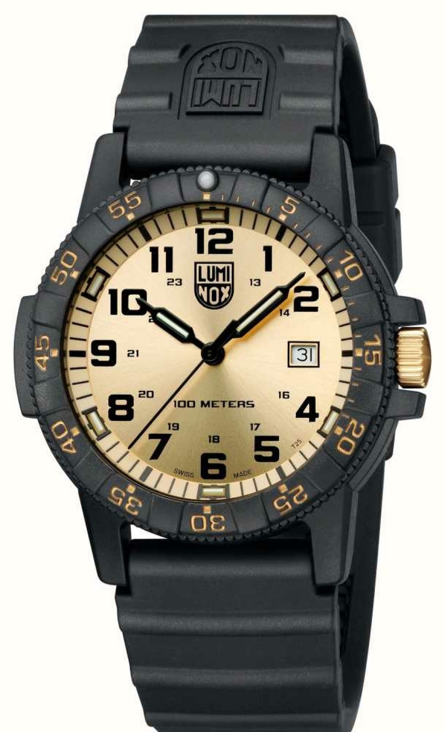 Men'S Luminox | Luminox Sea Turtle Giant 0320 Series | Gold Dial