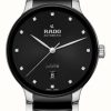 Men'S RADO | Rado Centrix Diamonds Automatic (39.5Mm) Black Dial / Black High-Tech Ceramic & Stainless Steel