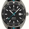 Men'S Certina | Certina Ds-2 | Automatic | Black Dial | Striped Fabric Strap