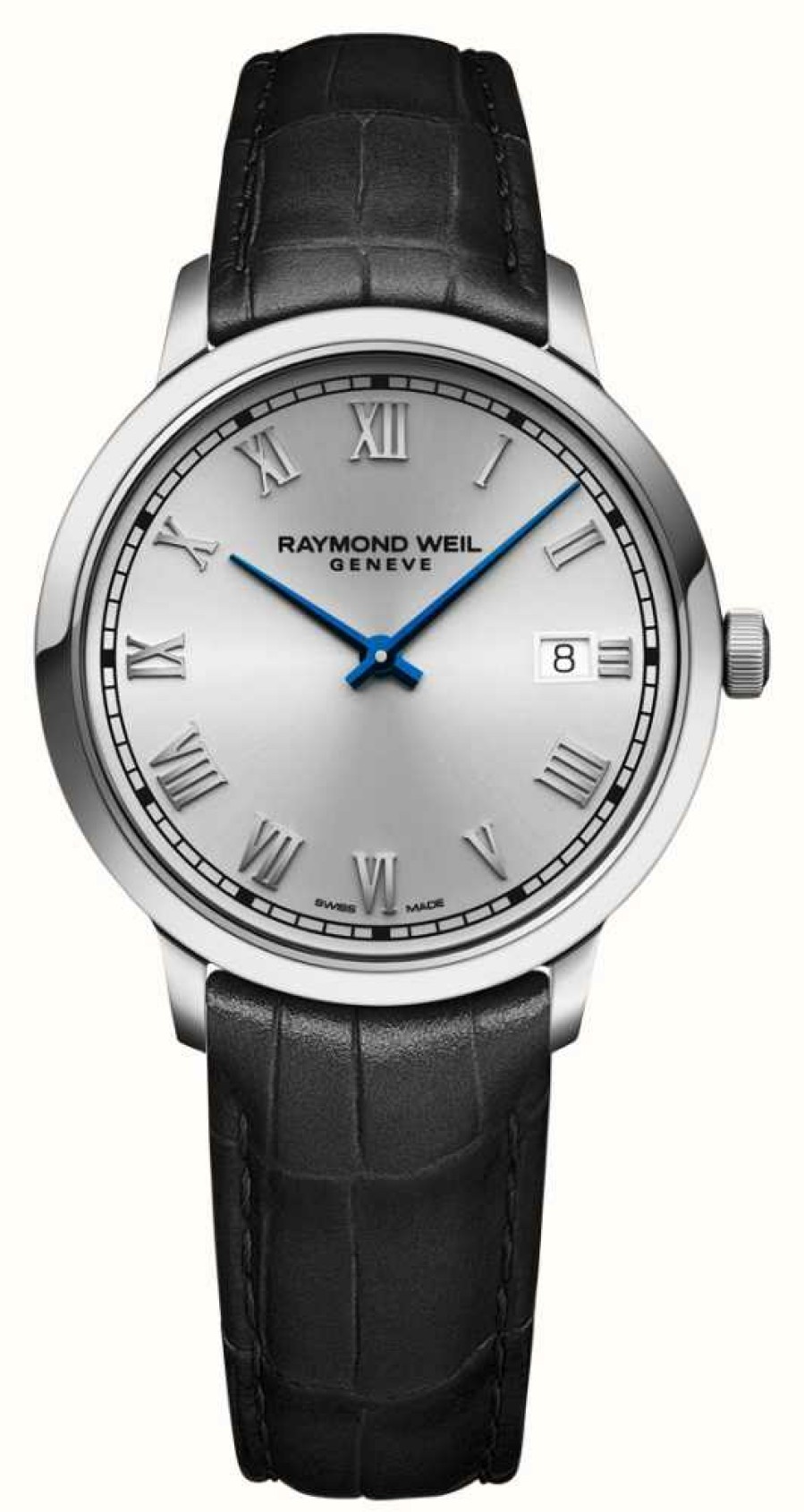 Men'S Raymond Weil | Raymond Weil Toccata Men'S Classic | Silver Dial | Black Leather Strap