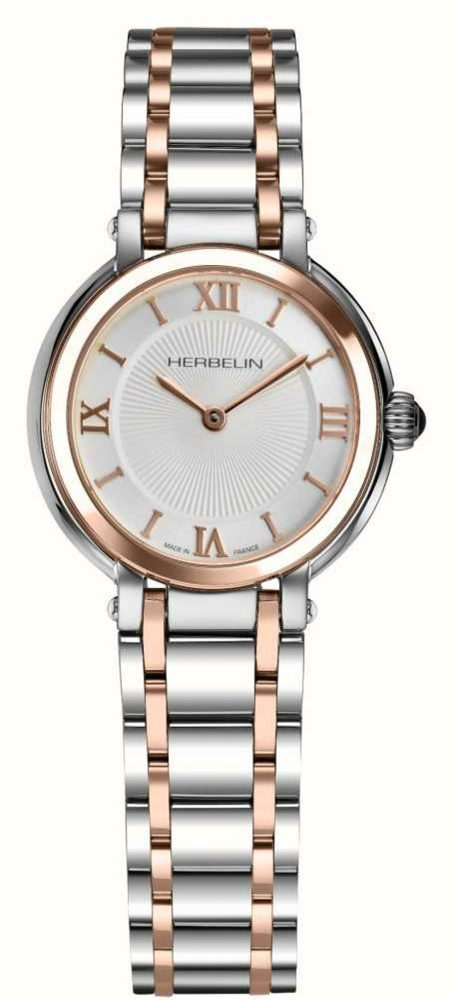 Women'S Herbelin | Herbelin Galet | White Dial | Two-Tone Stainless Steel Bracelet