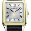 Women'S Herbelin | Herbelin Luna Quartz Gold (24Mm) Silver Dial / Black Leather