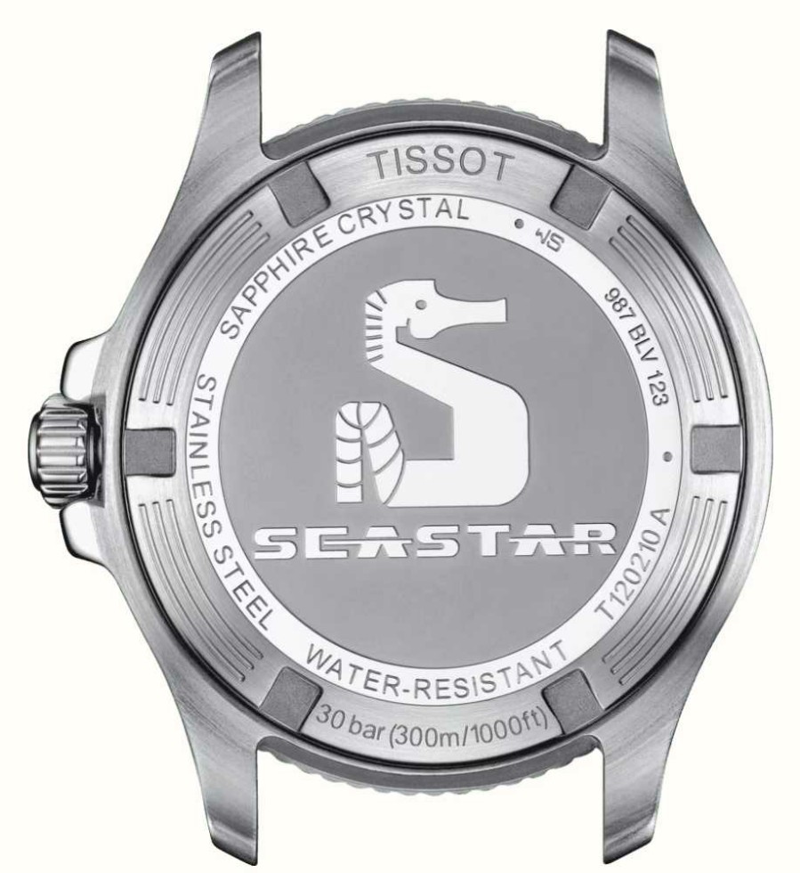 Men'S Tissot | Tissot Seastar 1000 | 36Mm | Mother Of Pearl Dial | White Silicone Strap