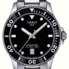 Men'S Tissot | Tissot Seastar 1000 | 40Mm | Black Dial | Stainless Steel Bracelet