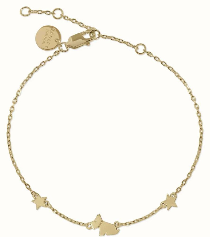 Jewelry Radley Jewellery | Radley Jewellery Dog And Stars Bracelet | Gold Tone