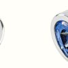 Jewelry Radley Jewellery | Radley Jewellery Heart Stud Earrings | Sterling Silver | Blue Crystal