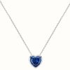 Jewelry Radley Jewellery | Radley Jewellery Blue Crystal Heart Necklace | Sterling Silver