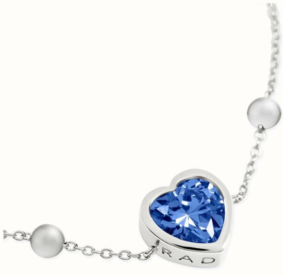 Jewelry Radley Jewellery | Radley Jewellery Blue Crystal Heart Bracelet | Sterling Silver