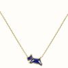 Jewelry Radley Jewellery | Radley Jewellery Blue Crystal Dog Necklace | Gold Tone