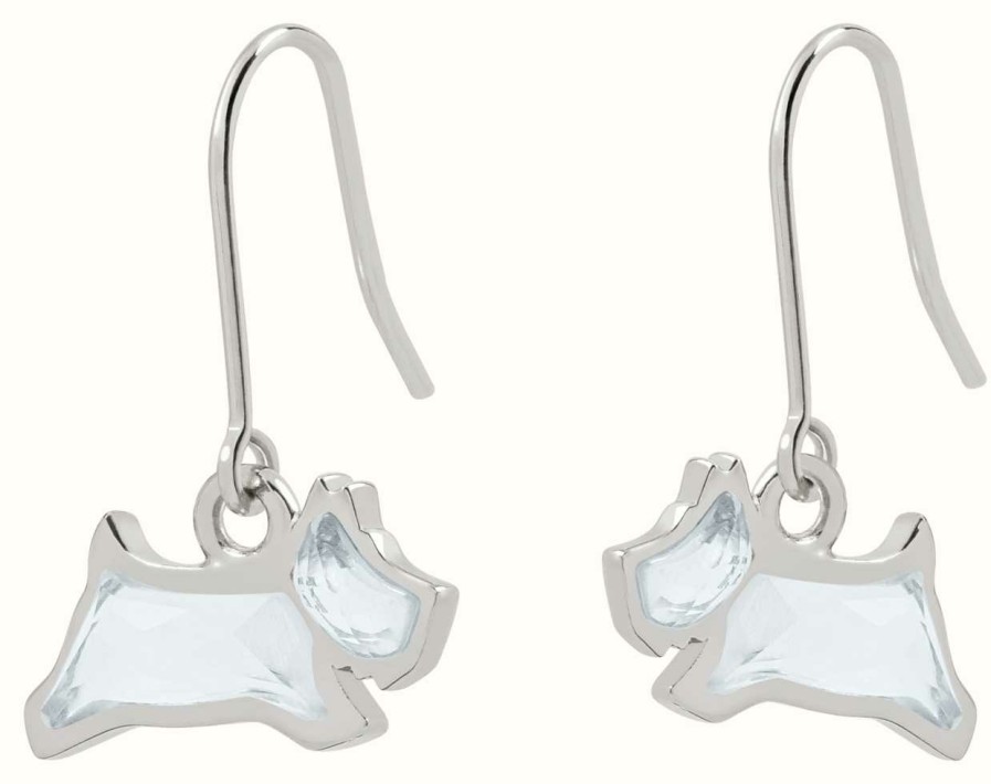 Jewelry Radley Jewellery | Radley Jewellery Dog Dangle Earrings | Sterling Silver | Crystal Set